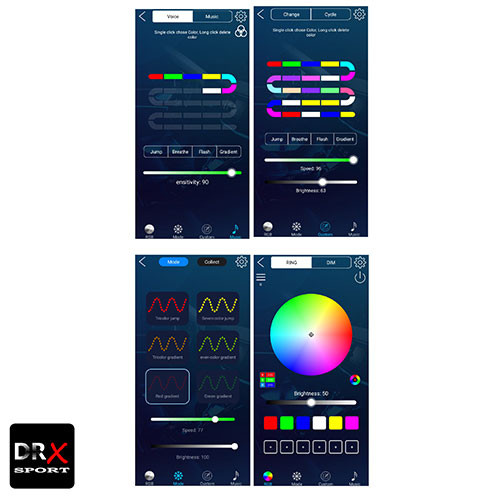قیمت و خرید چراغ ال وایر هفت رنگ RGB برند کلاو